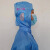 紫羲（ZXFH.NET）细斜纹立领防护服男女医师卫生美容服化学试验白大褂工作服 蓝色 M