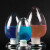 海斯迪克 HKQS-161 种子瓶 加厚玻璃锥形种子瓶 带塞子 鸡心瓶带塞 展示瓶 250mL（1个）