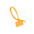 鲁识 标牌扎带3*100记号标记扎带理线标签扎带塑料扎线带捆线带500条 橙色500条