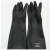 三碟耐酸碱工业通用手套防油防水劳保手套黑色橡胶作业手套 B黑40CM