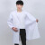 白大褂男长袖医生服短袖实验服大学生护士工作服防护服 短袖-涤卡（厚款） XL