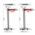 隔离带伸缩带一米线护栏杆排队围栏栏杆不锈钢银行警戒带礼宾杆 金色加重2米带+铁皮增重