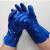 彬固手套 橡胶耐油手套 防滑磨砂颗粒工业劳保手套 蓝色 