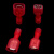 安达通 尼龙插簧对接端子 公母可插拔接线器耐高温电线连接器 红色尼龙插簧插片30套（0.5-1.5平方）