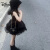 迪士尼（Disney）女童连衣裙夏款韩范小女孩吊带裙女宝宝网纱蓬蓬裙儿童无袖公主裙 黑色 80