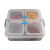 餐饮留样盒学校幼儿园食堂食物食品留样盒塑料试吃盒子多分格 二代300ml单盒透明版 不送标签