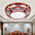 中式吸顶灯客厅圆形实木书房间餐厅LED卧室灯仿古红木中国风灯具 52cm1016款三色