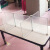 百骄 JR-12 桌面餐桌分隔板十字塑料就餐挡板透明幼儿园学校食堂吃饭板 蓝色加深45×35cm