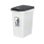 庄太太 大容量垃圾桶 商用办公室带盖大号收纳桶【50L-白桶灰盖】ZTT1080