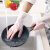 洗碗手套女厨房耐用型贴手防水胶皮手套刷碗做家务清洁 透绿(1双装) S