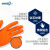 爱马斯橙色一次性丁腈手套橡胶手套加厚型耐用耐油耐酸碱机械维修工业劳保实验室化学化工手套 中号M#
