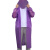 安英卡尔 B3200 防进水非一次性雨衣 EVA长款雨衣应急连体带帽雨衣 紫色1件