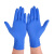 定制100只一次性pvc透明手套劳保丁腈乳胶橡胶厨房工作手套塑料透 蓝色加厚型20只袋装 M
