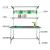 力多方 铝合金型材防静电工作台生产线检验打包台车间型材装配操作台 单面1500*800*1800mm可定制