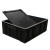 金诗洛 K6078 防静电周转箱黑色塑料收纳箱ESD电子零件元件盒物料盖子 600*500单盖子