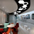 六边形造型吊灯led创意个性蜂巢组合办公室网咖健身房工业风灯具 空心-黑框-50cm