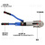 科瑞斯不锈钢水管液压钳CW-1540液压压管钳手动不锈钢水管卡压钳双卡压 CW-1550手动压管钳