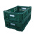 加厚塑料周转筐可折叠长方形蔬菜框水果店超市商用物流收纳箱带盖 0.8公斤特厚400*300*140 特厚军绿色