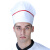 米盛厨师帽 酒店西餐厅食堂饭店后厨服务员工作帽 白色红条帽MS-3