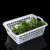 加厚厨房洗菜篮蔬菜彩色塑料篮子配货框子长方形周转框大号收纳筐 1#白色