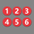 本安 亚克力数字牌号红色(10个)5cm工位号牌更衣柜号码牌贴可定制 BSZ01