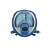 海固HG-800防毒面具普通螺旋式全面罩防毒气防尘喷漆化工用（不含过滤件）宝蓝灰色-硅胶 1个