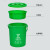 笙本HITURBO厨房手提垃圾桶带盖厨余垃圾 农村小区分类餐厨干湿分离桶 20升圆桶+盖+（灰色）其他垃圾