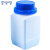 稳斯坦 大口样品瓶 化工试剂瓶 广口密封塑料方瓶 500ml乳白色(配蓝色盖)WW-7