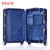 occa/鸥卡拉杆箱铝镁合金高端金属经典旅行箱万向轮TSA密码锁行李箱 深蓝 29英寸