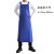 夏季薄款围裙定制印刷logo超市清洁做饭厨房防水防油围裙批发 双肩大号宝蓝色
