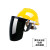 希凡里电焊面罩安全帽式支架面屏防护冲击头戴式焊帽工专用烧氩弧焊接 黄色安全帽+支架+黑屏