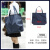 日式尼龙手提袋大号单肩购物袋环保布袋子可折叠便携买菜包 拉链蓝 纵向大号