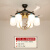 现代新中式隐形风扇灯客厅大气简约卧室风扇吊灯餐厅吊扇灯具 7100-8头-变频遥控-三色变光