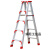 梯子折叠伸缩铝合金人字梯工程梯多功能伸缩楼梯梯子 加强款-1.0米加厚