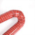 红色高温风管耐300度硅胶硫化防火通风管玻璃纤维布伸缩钢丝软管 32mm 一根4米