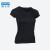 迪卡侬女式基础健身 T 恤 经典黑-V领 4128844 2XS