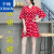 歌班娅网红绑带雪纺连衣裙女小众气质夏季洋气时尚套装女显瘦两 (裙子)红色点 M(80-90斤)