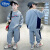 迪士尼（Disney）男童春装套装2024新款春秋款运动中大童韩版男孩卫衣两件套 灰色 160cm