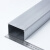 宽选工品 铝合金压线槽方形线槽 明装方形线槽铝合金线槽1米价 75*50