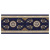 兰诗（LAUTEE）QD267 走廊毯 中式过道提花地毯直铺长条防滑毯 蓝色宽140cm