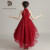 伯莎丹顿（BERTHA DENTON）轻奢女童红色礼服夏季儿童公主裙蓬蓬纱主持人走秀高端钢琴演出服 红色 120cm