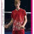 胜利羽毛球服马来西亚大赛服男女短袖团队比赛运动训练服定工作服 2021B女红色上衣+901红裤 XL