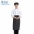 劳保佳 西点制服 服务员男女厨师服 长袖酒店食堂厨房 围裙+帽子+上衣 白色长袖 XL 可定制