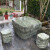 公园庭院石桌石凳石台别墅花园天然石头桌户外石雕茶桌 1桌4凳(120*80*高65cm)