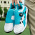 新款高尔夫球鞋男女同款时尚舒适透气防水防滑训练鞋旋钮高尔夫鞋 青色 36