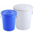 斯铂格 BGS-32 大号加厚塑料水桶 带盖圆桶储水桶 环卫物业垃圾桶  100L不带盖-白