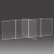 斯铂格 BGF-64 透明PVC挡板 餐桌隔离板食堂隔板防飞沫 透明120*60*45（四人坐）