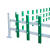 锌钢草坪护栏铁艺围栏栅栏户外小区花园隔离栏绿化带庭院室外栏杆 锌钢白绿款80cm/1m