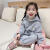 奢曼莲新秋冬季女童韩版加绒运动两件套2-6-9岁小女孩穿的加厚连帽卫衣 灰色(加绒加厚套装) 90cm