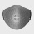KN95防尘口罩防工业粉尘活性炭可换滤芯棉片头戴式可水洗 灰色+1片3D滤芯